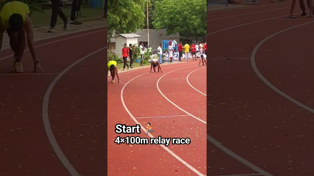 start 4&times;100m relay race under 19 school games #army #trackandfield #sportsperson #sport #athlete