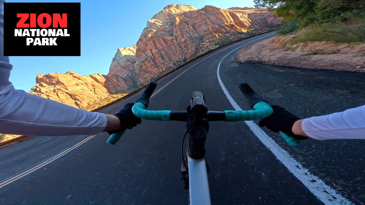 Exploring Zion National Park Via Bike | Mt Carmel Highway + Zion Canyon | Road Cycling Utah