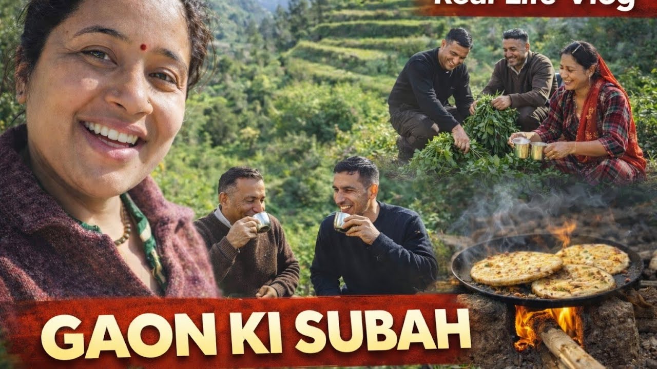 Aaj Papa ghar se chale gaye | Sundar Pahadi Khet aur Jangal ki sair 🚶‍♂️🌲
