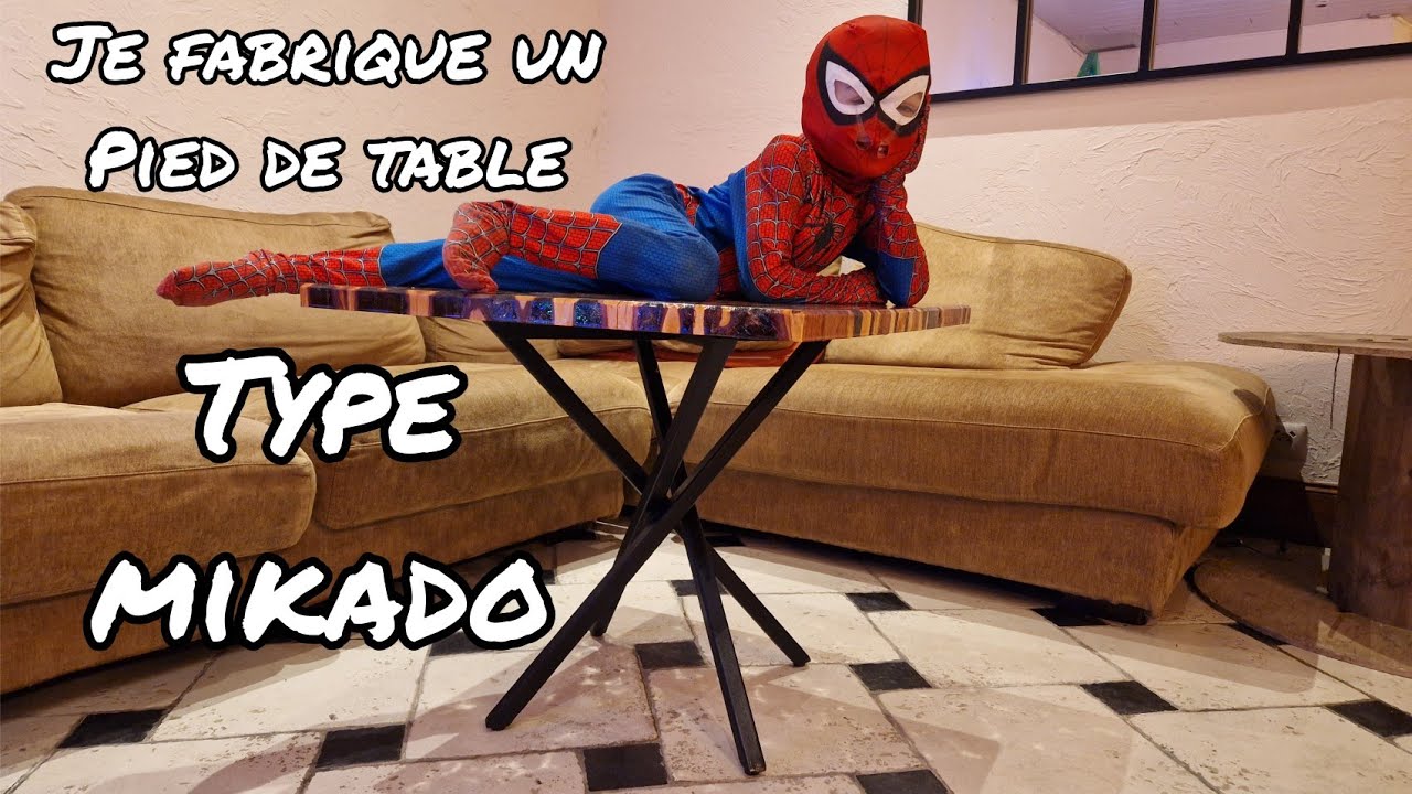 Je fabrique un pied de table type MIKADO