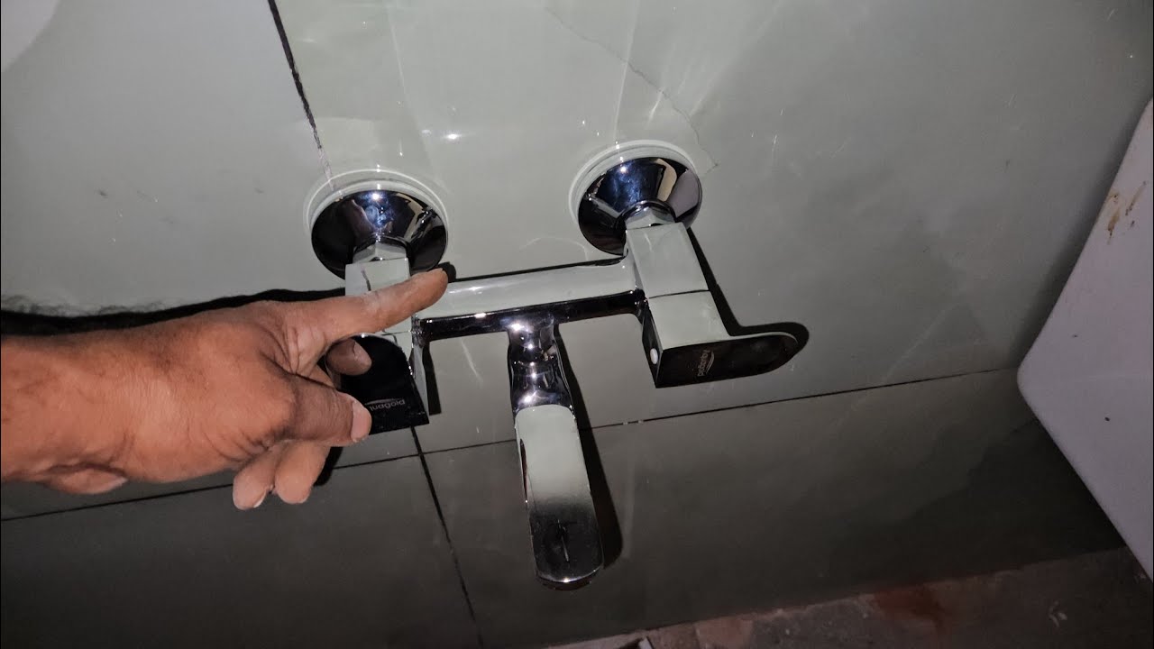 Wall mixer tap installation | hot and cold water |