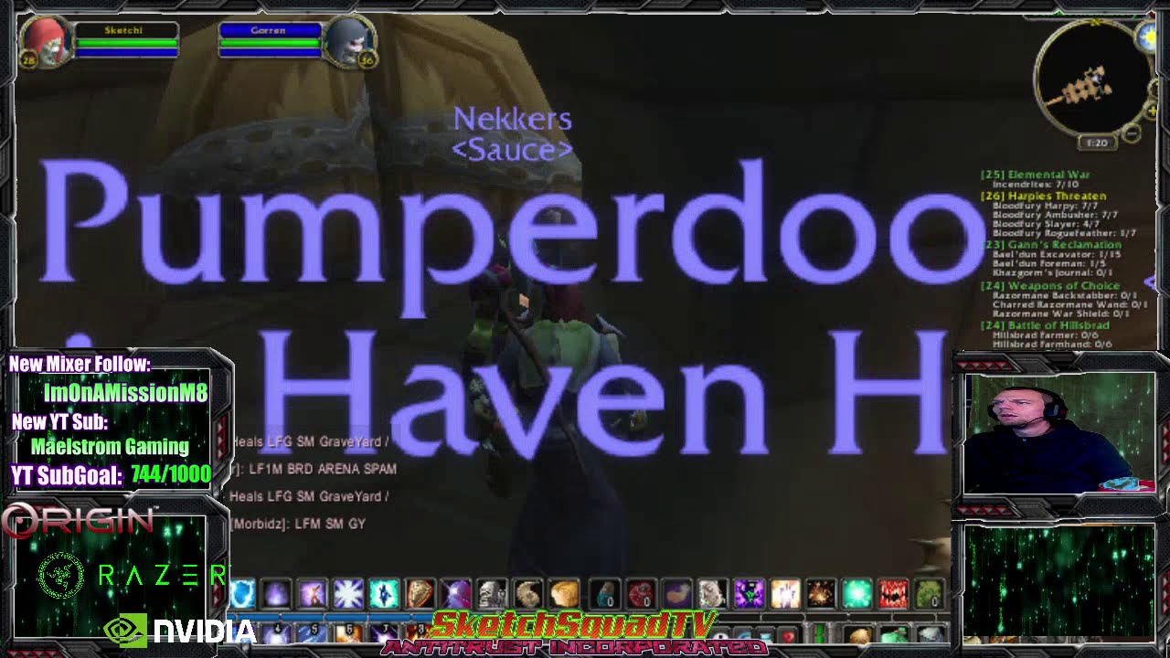 SketchSquadTV 4GLTE Dungeons w/ TOWELLIEE The Warrior Tank!  Scarlet Monastery Gaming for sick kids!