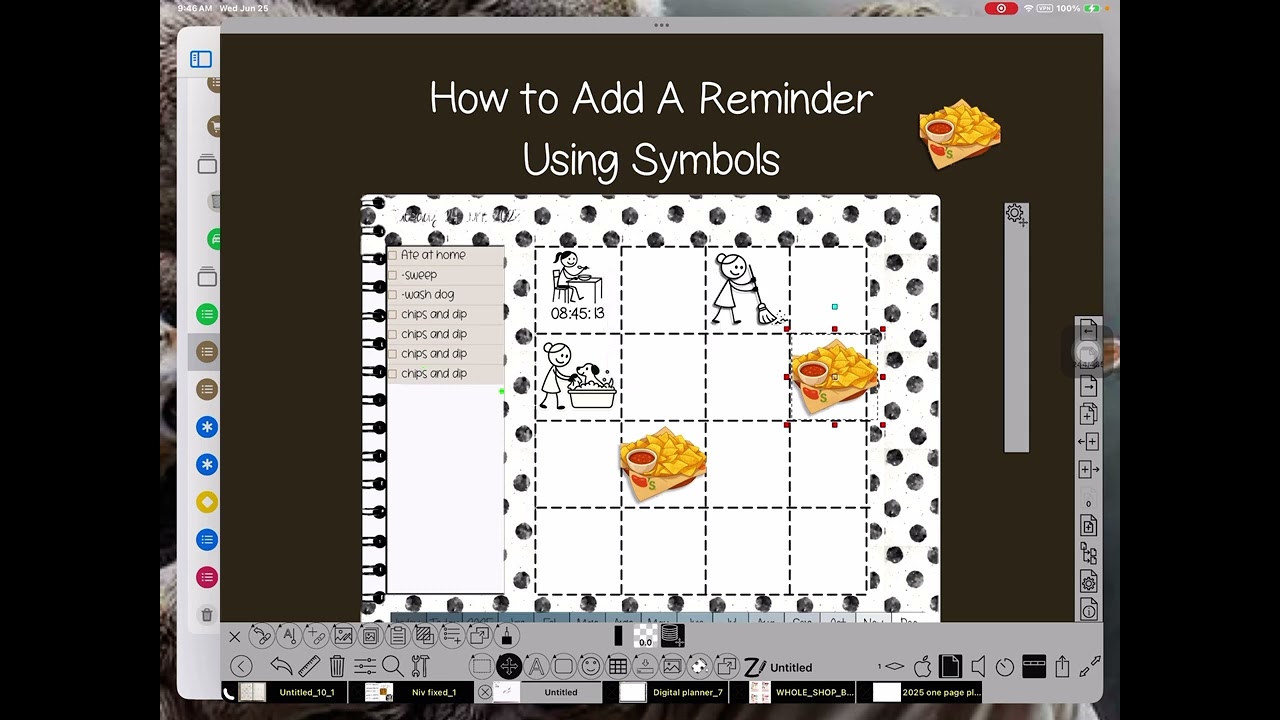How To Add  Reminder Using Symbols