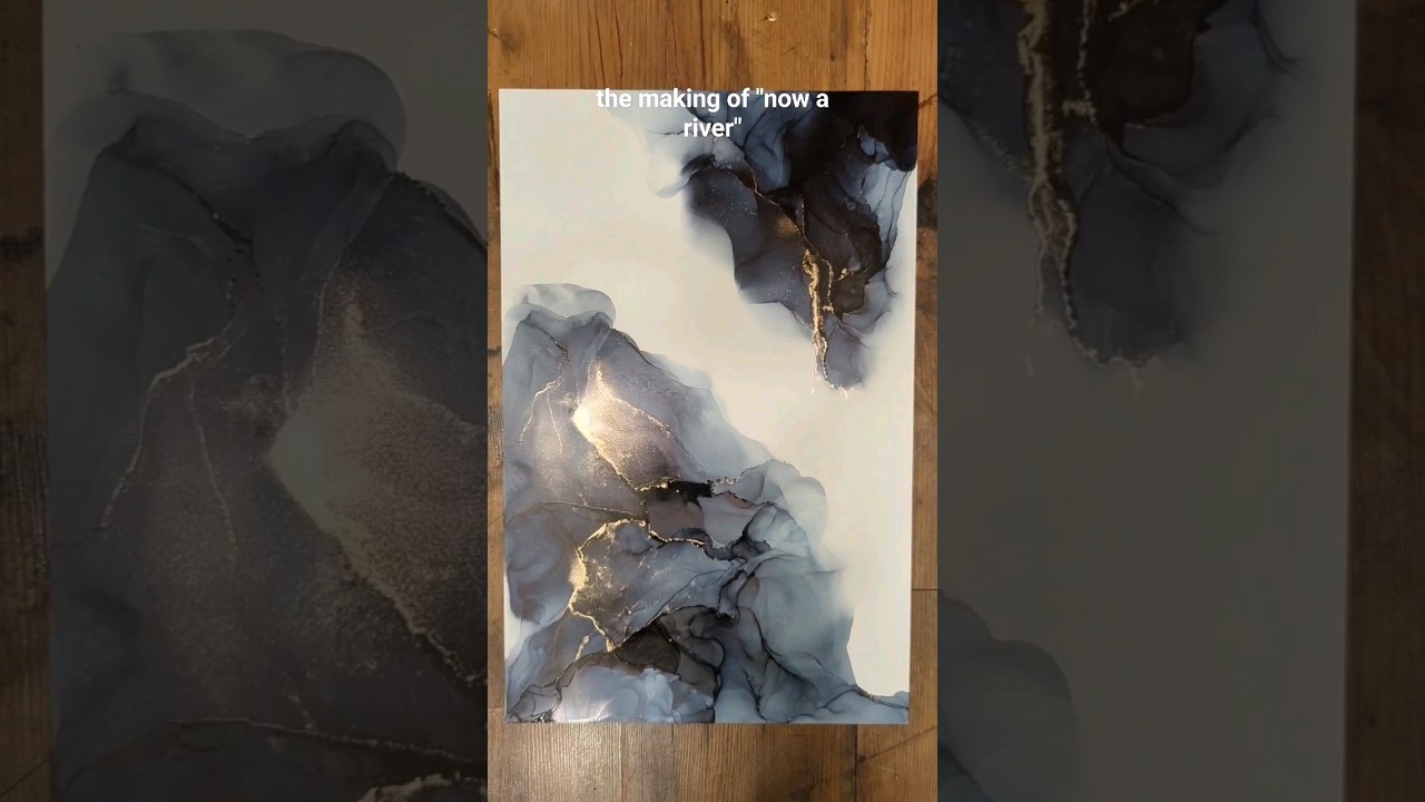 now a river | abstract alcohol ink painting inspired by the water #alcoholinkpainting