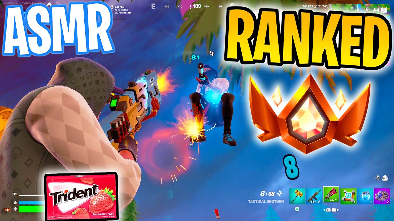 ASMR Gaming 🤩 Fortnite Ranked Champion! Gum Chewing 🎮🎧 Controller Sounds + Cozy Whispering 😴💤