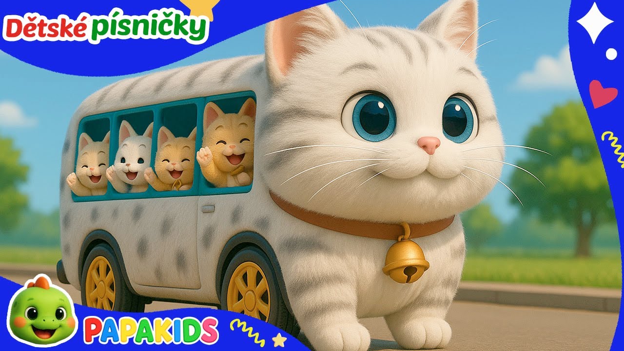 Kola na Kočič&iacute;m Autobusu 🐱🚌 | Dětsk&eacute; P&iacute;sničky & Ř&iacute;kanky pro Děti