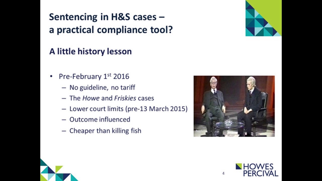 IOSH Staffordshire Branch - Sentencing in Health and Safety Cases - a Practical Compliance Tool?