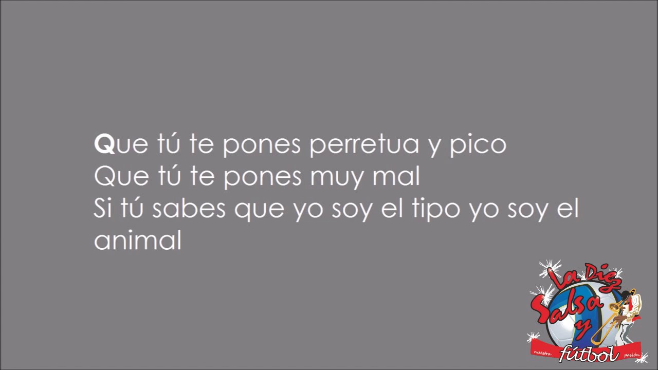 El animal -  Mayimbe Letra ( La Diez Salsa y Futbol )