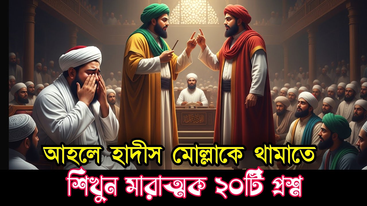 আহলে  হাদীস মোল্লাদের মুখ বন্ধ করতে শিখুন মারাত্মক ২০ টি প্রশ্ন❓