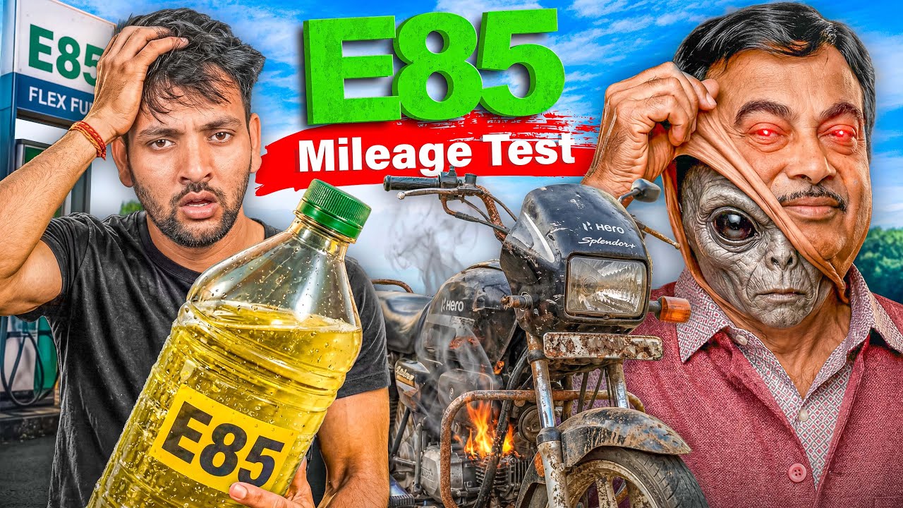 Delhi to Jaipur: E20 vs E85 Splendor Test | Shocking Result🤯!