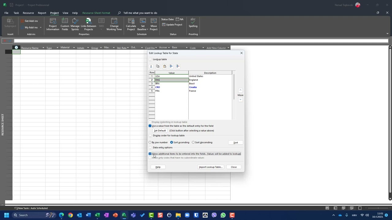 133.  Customizing fields and Lookup Values for a Custom Fields - Microsoft Project Online