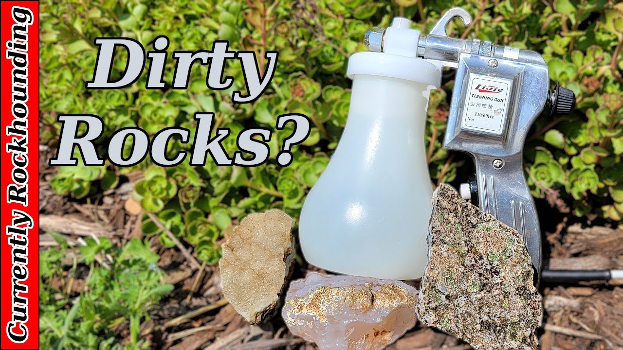 Cleaning Rocks and Minerals with the Textile Gun