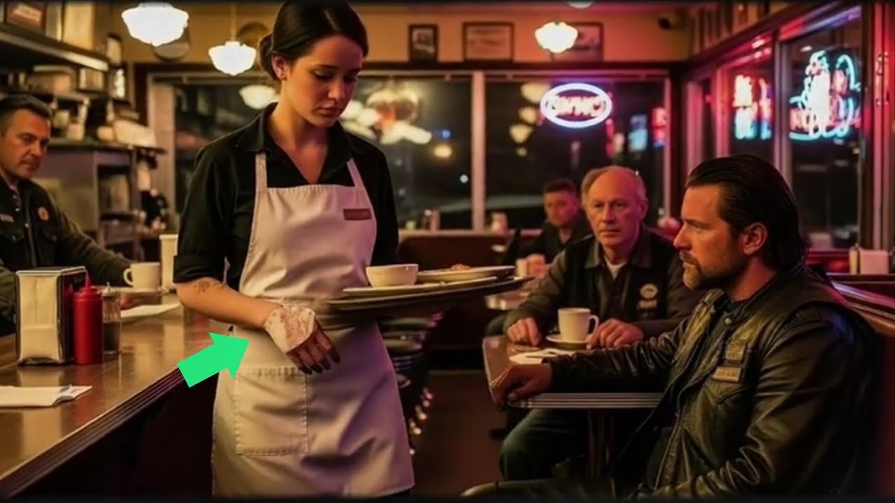 An Undercover Hells Angel Saw a Waitress Hiding a Broken Hand... What He Did Next Stunned Everyone.