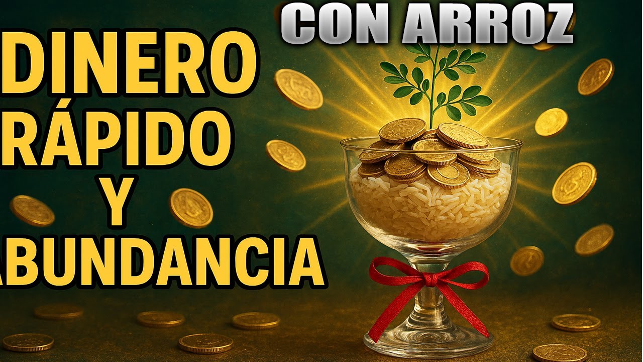 🌿💰 Copa M&aacute;gica de Prosperidad: Ruda + Arroz + Monedas = Dinero y abundancia