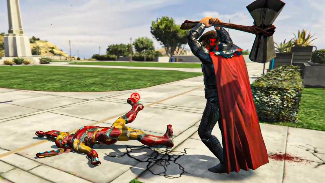 IRON MAN vs THOR 💥 Who Wins This Crazy Fight? | GTA 5 Mods