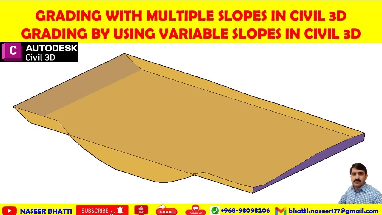 Civil 3d Vertical Grading | Grading with Multiple Slopes | Grading By Using Variable Slopes Civil 3d