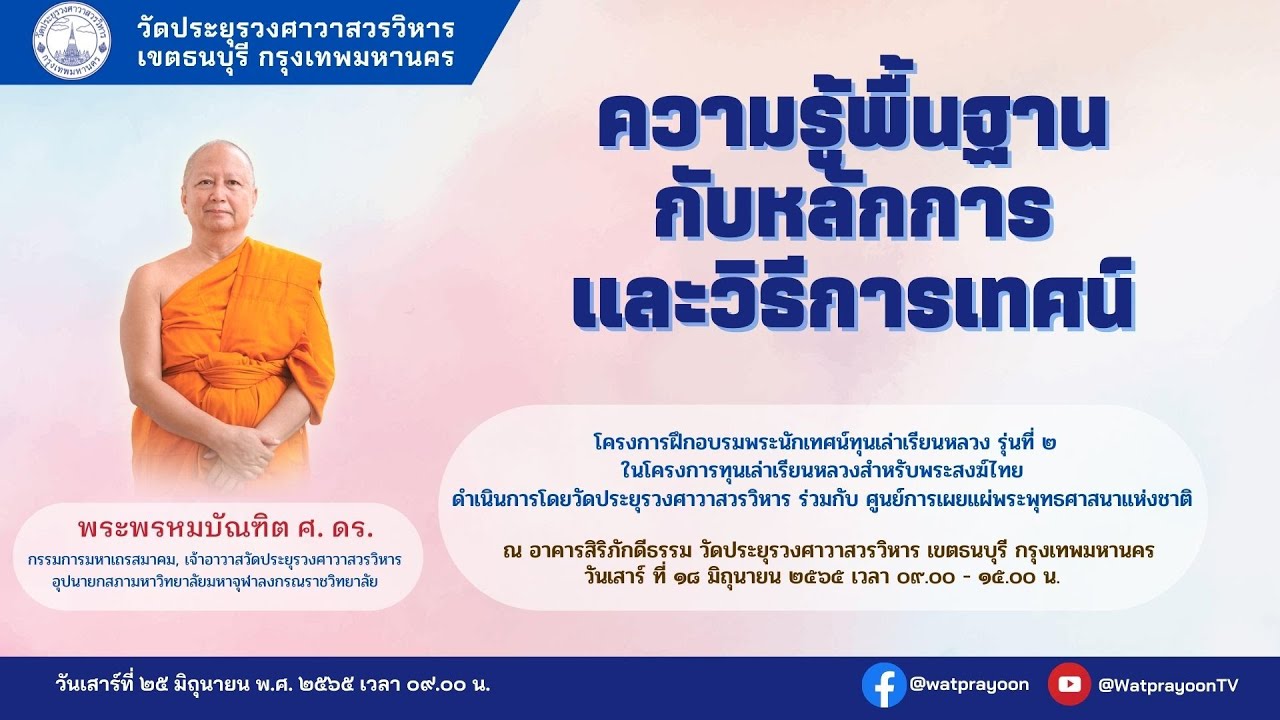 ความรู้พื้นฐานกับหลักการและวิธีการเทศน์ - พระพรหมบัณฑิต