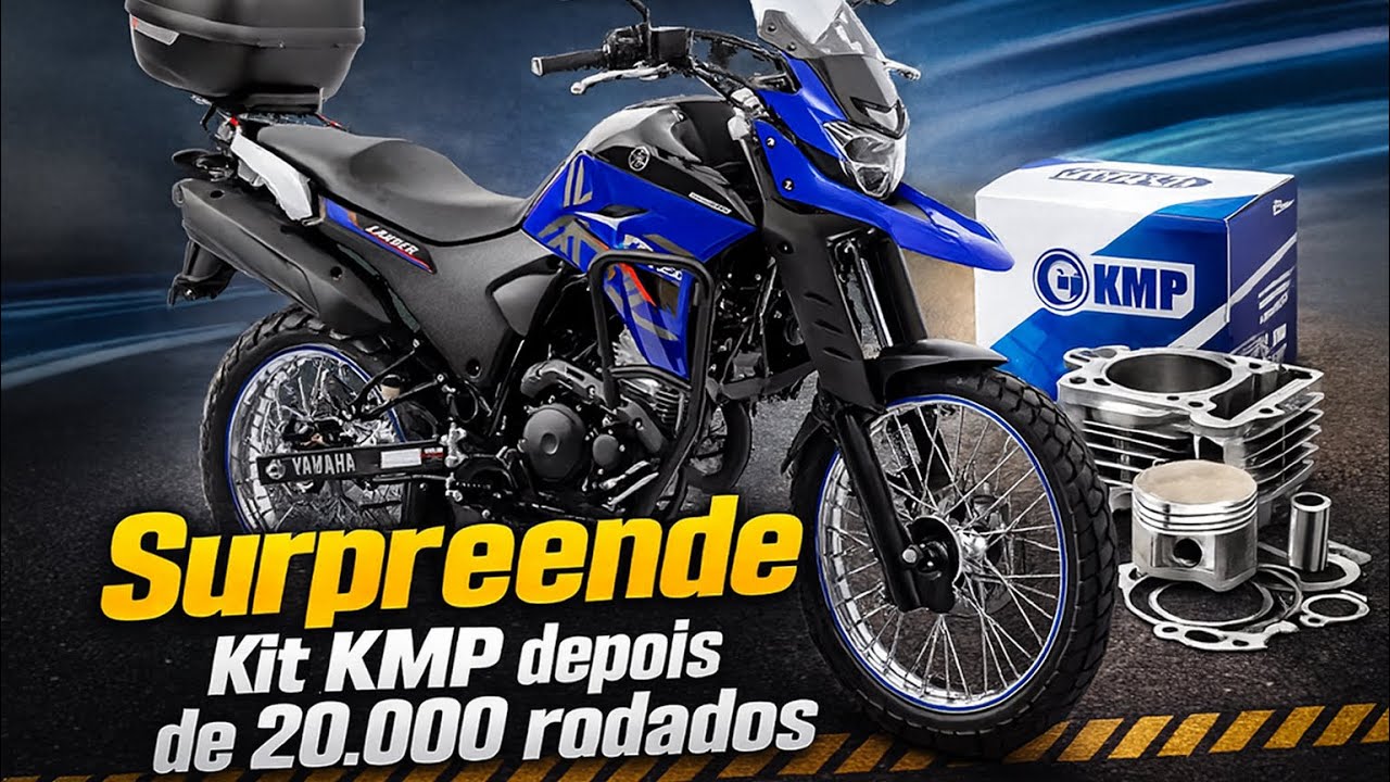 Kit KMP na Lander 250 depois de 20.000 km rodados ! ( Troca do rolamento do virabrequim) 