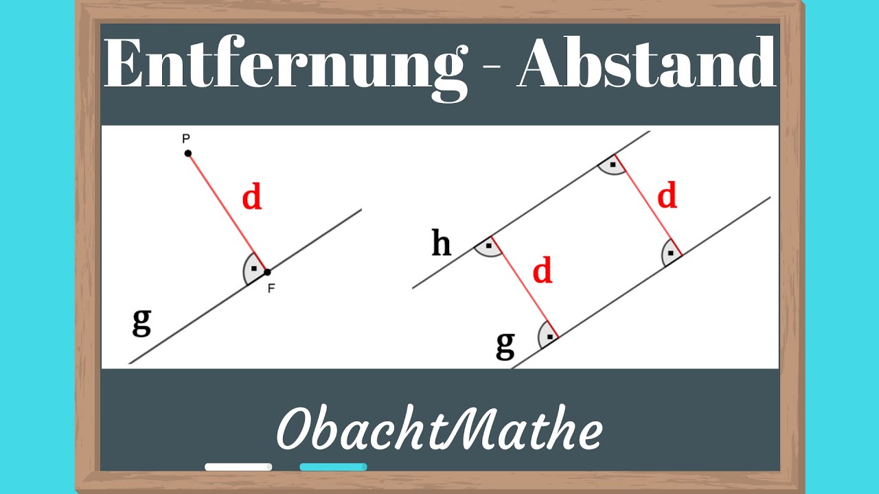 Entfernung und Abstand | ganz einfach erklärt | mit richtiger Schreibweise | ObachtMathe