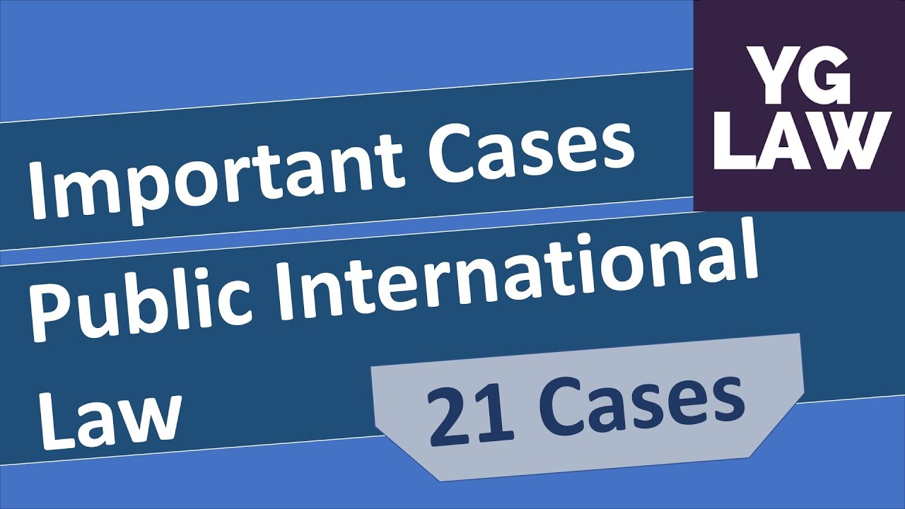 Important Case Laws of  Public International Law