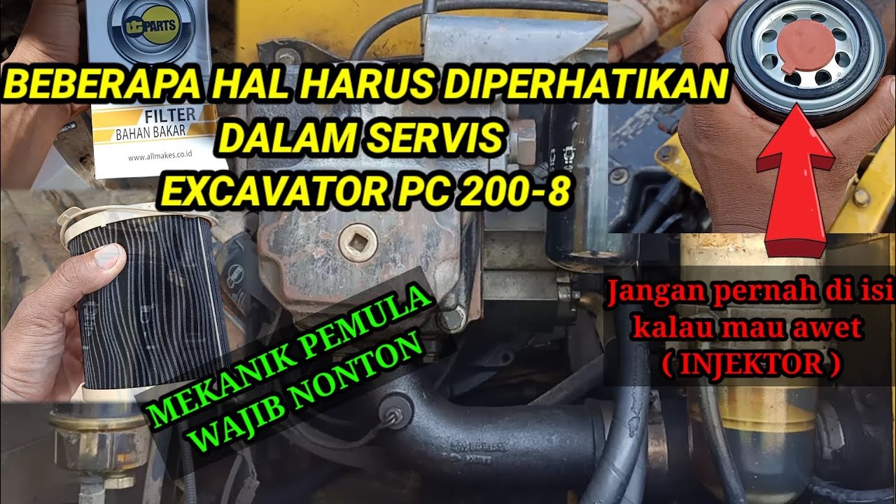 Cara servis excavator Komatsu yang benar (servis 250 jam)@Belajarmekanikpemula