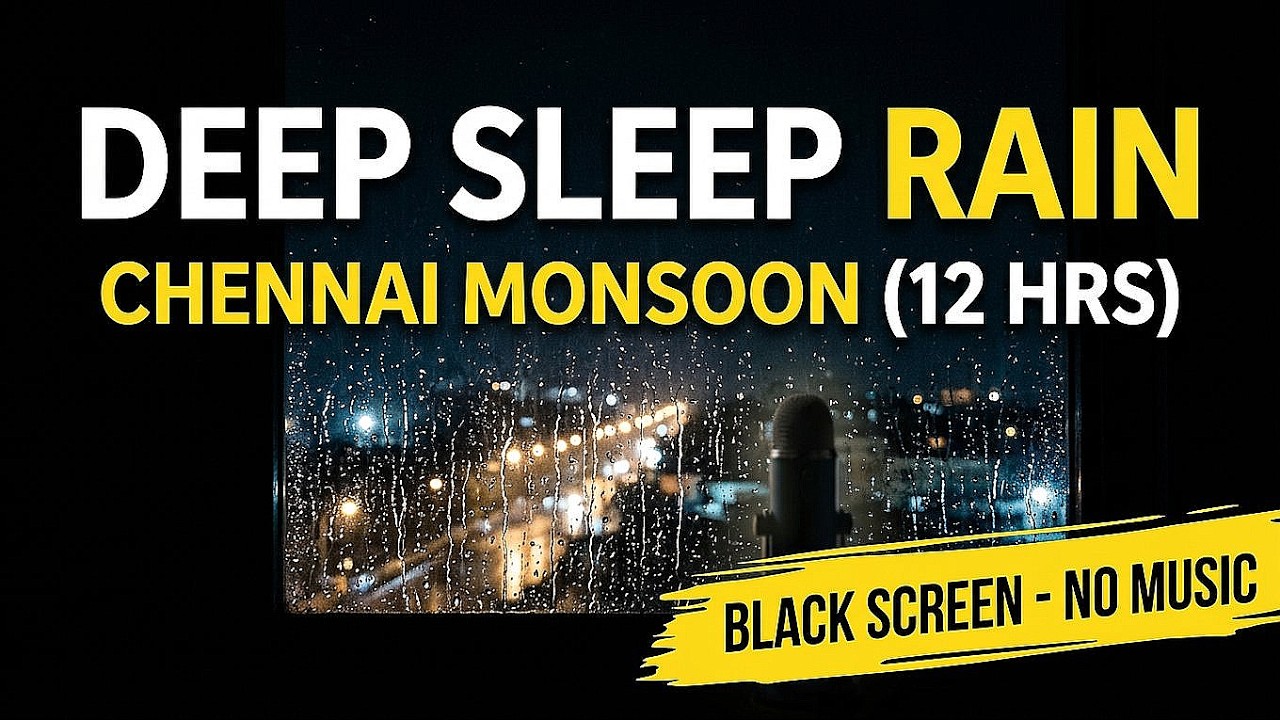 12 HOURS Rain Sounds for Relaxing 🌧️ Black Screen | Stress Relief | Study | Relax