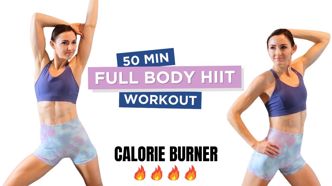 50 Min Fat Burning HIIT Workout | Burn 1000 Calories (Full Body, At Home)