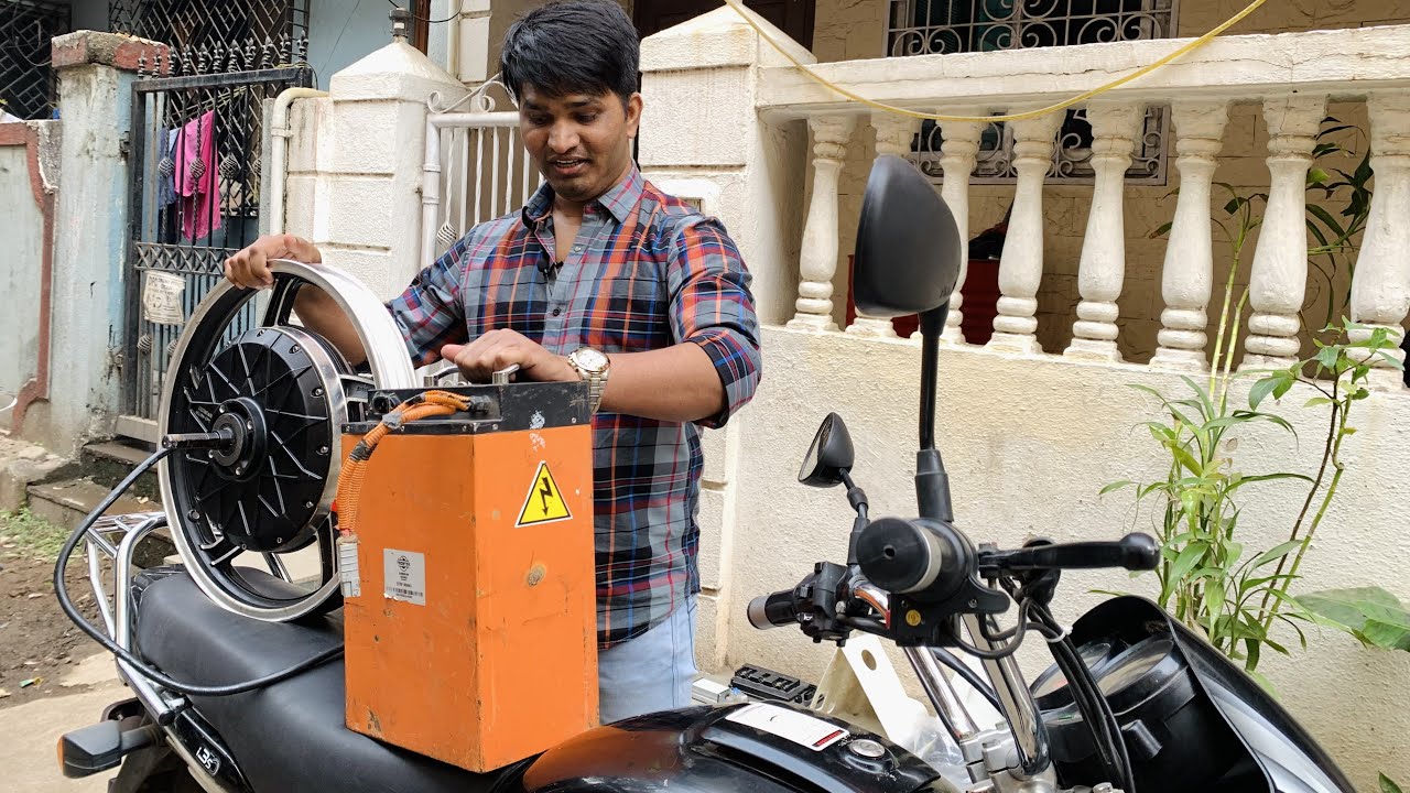 ₹35000💵Ke Electric Kit🔥Se Banaye Apni Bike Ko‼️ELECTRIC BIKE❗️Aur Banaye Apni Life Ko Jhingalala🕺