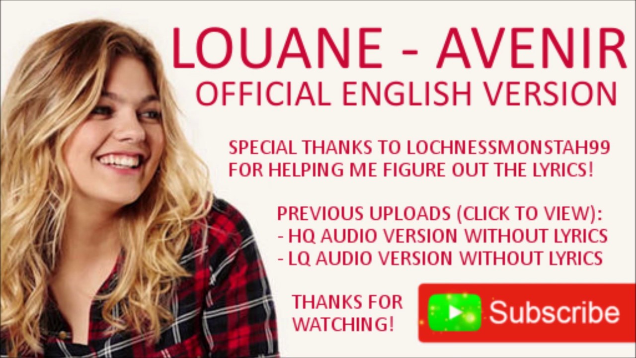 Louane - Avenir - Official English Version LyricVideo / Paroles [HQ]