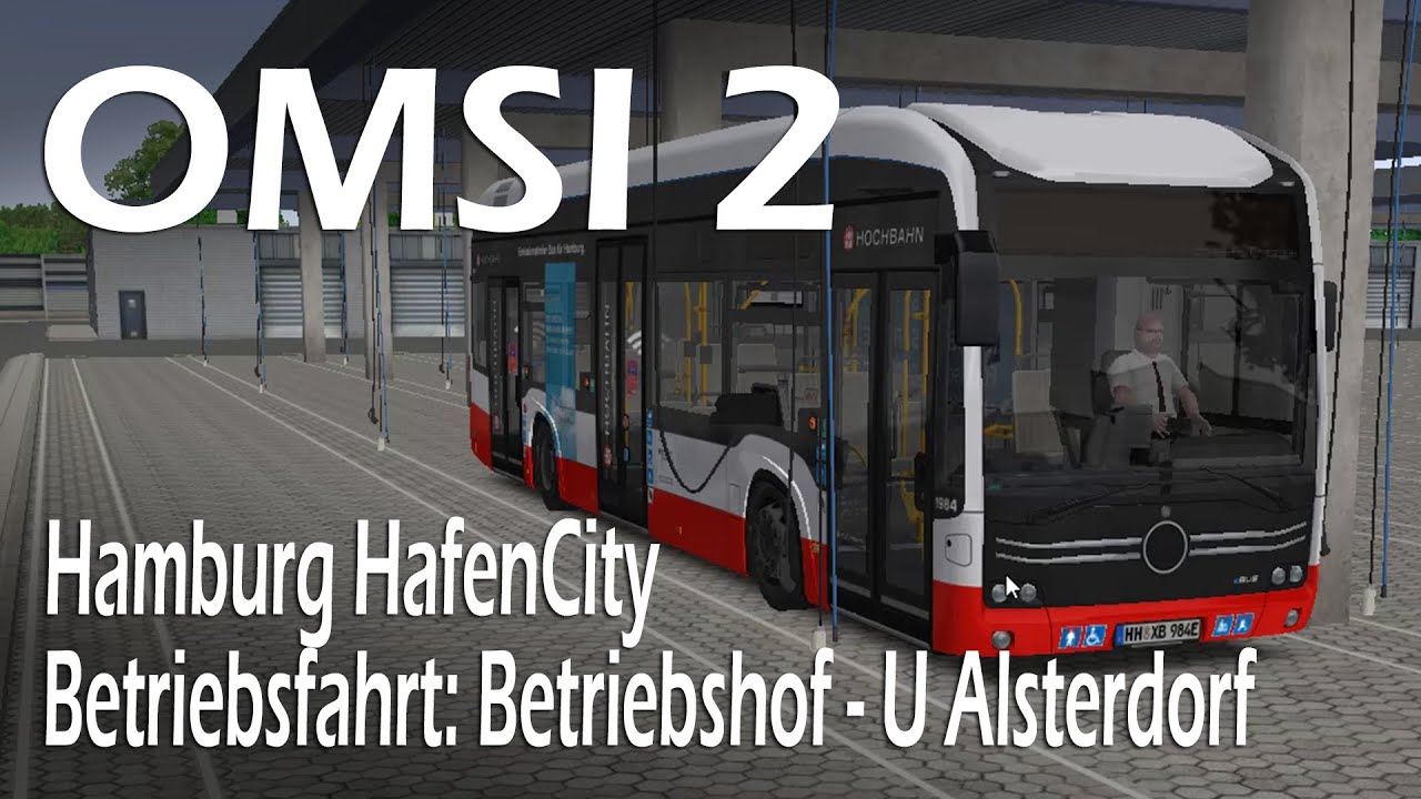 Betriebsfahrt: Betriebshof Alsterdorf → U Alsterdorf | Hamburg HafenCity | OMSI 2