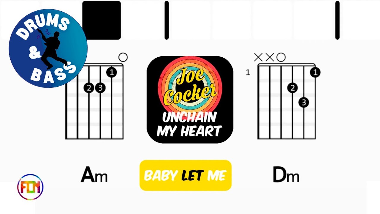 Joe Cocker - Unchain My Heart • Bass & Drums | Scrolling Guitar Chords & Lyrics