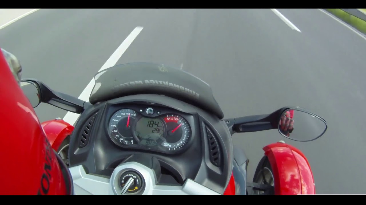 Top speed on Can Am Spyder F3 S 2019 , 2 onboard  - ATV Chanel