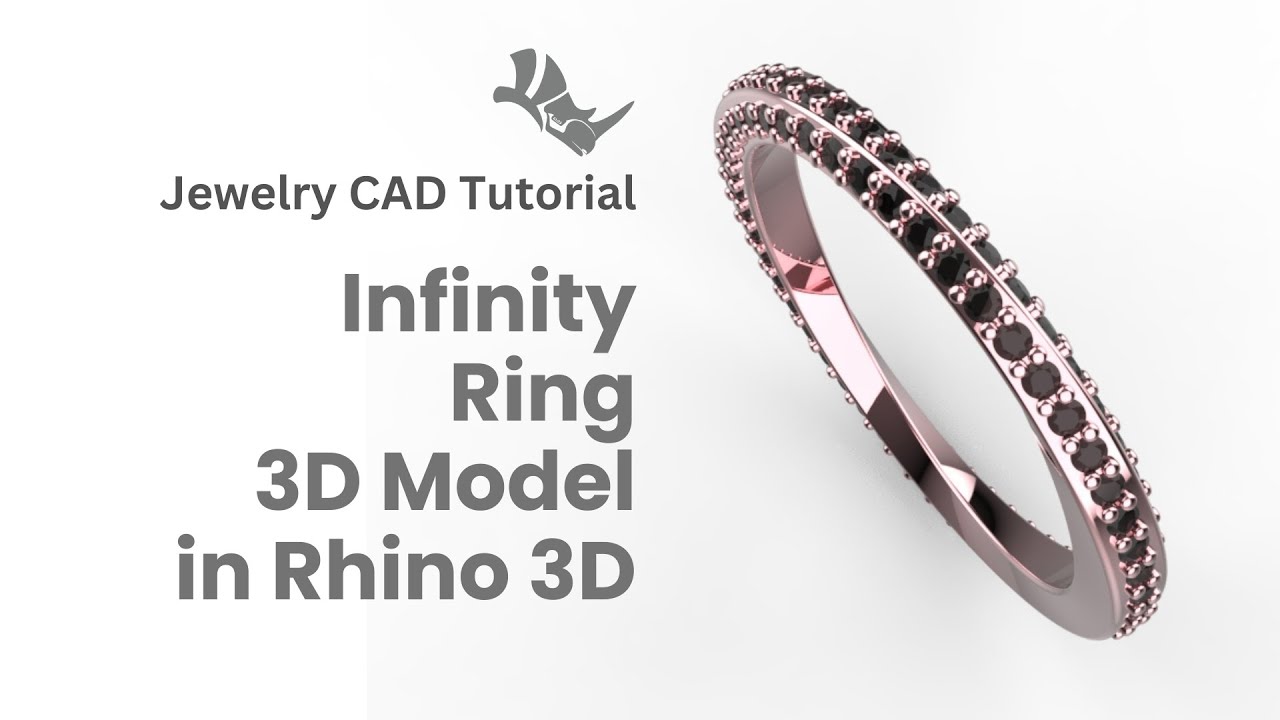 Easy Infinity Ring Design & Bead Setting Tutorial in Rhino 3D | Jewelry CAD Guide 