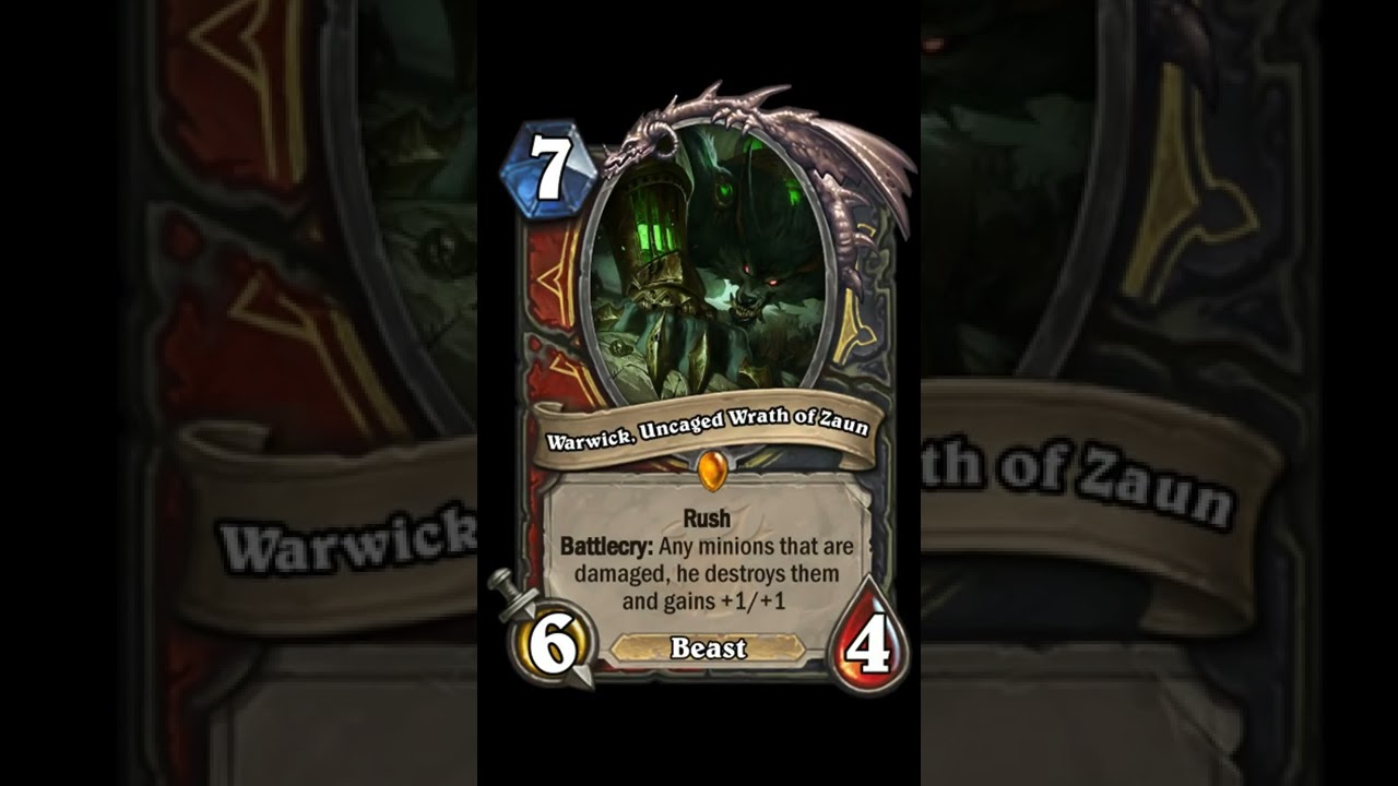 Hearthstone: League Custom Cards #2: Warwick, the Uncaged Wraith of Zahn