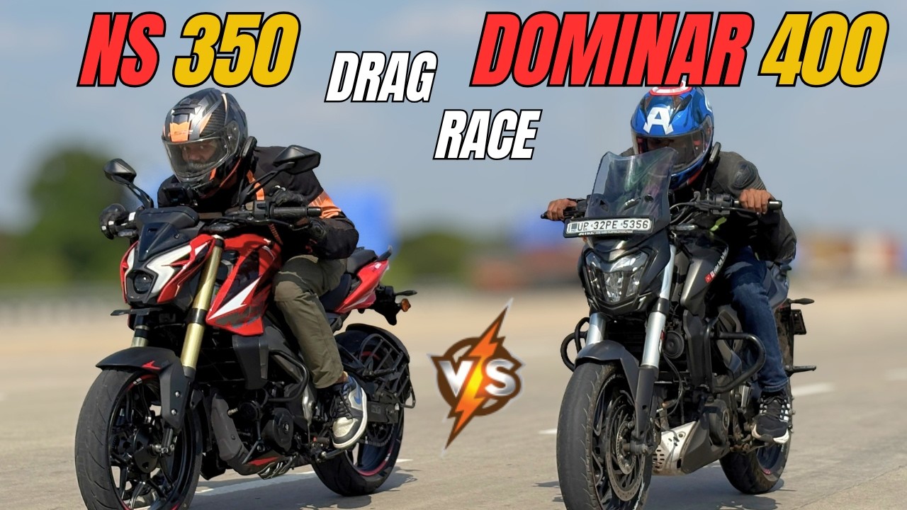 2026 Pulsar NS350 vs Dominar400 Drag Race | 1st On YouTube | The UP46 Rider |