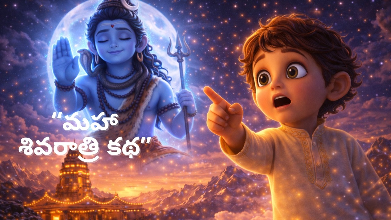 మహా శివరాత్రి ఎందుకు జరుపుకుంటాం? | పిల్లల కోసం శివరాత్రి కథ | Telugu Kids Story