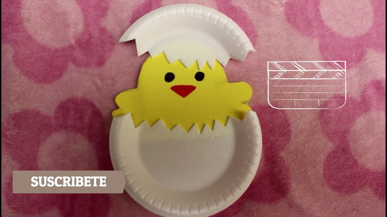 Manualidad con plato desechable