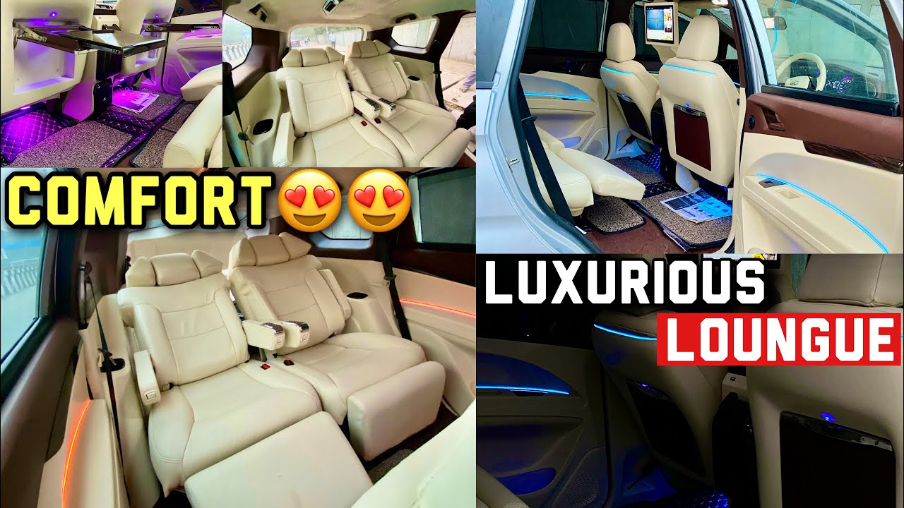 Mahindra marazzo interiors converted from basic to a luxurious lounge