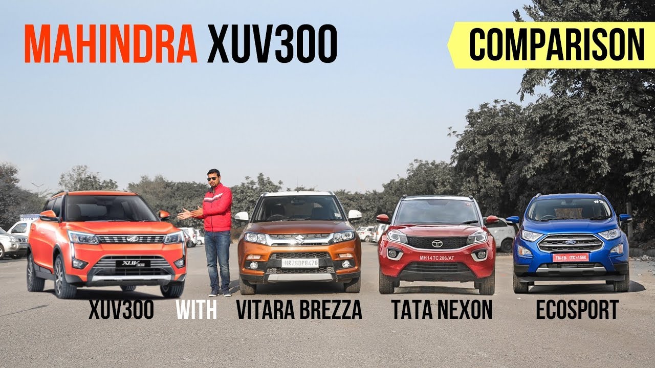 Mahindra XUV300 Vs Vitara Brezza, Nexon, Ecopsort, WR-V - Feature  Comparison