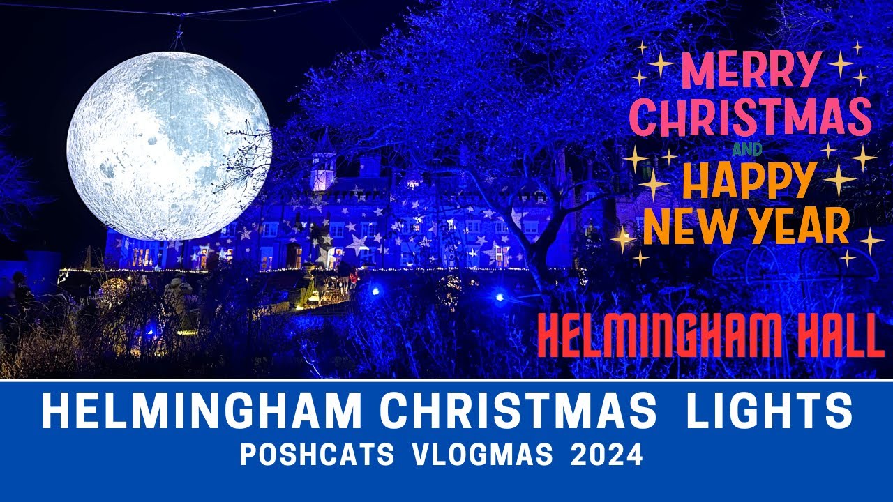 Helmingham Hall CHRISTMAS LIGHTS Garden Trail 2024 | Vlog 681