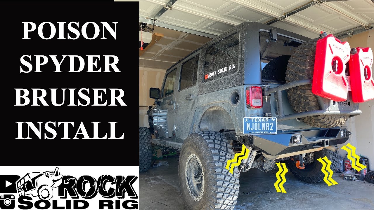 Poison Spyder Bruiser Rear Bumper | Rock Solid Rig | Jeep Wrangler Mod