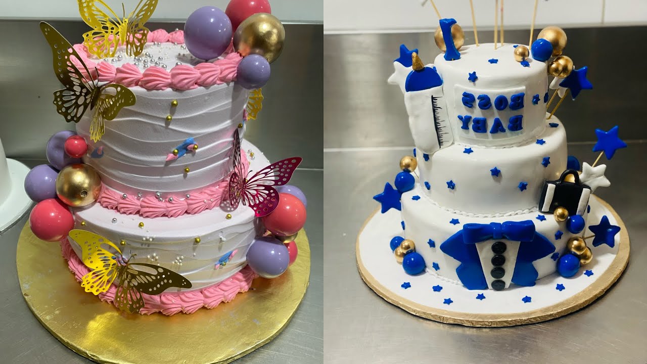Barthday cake beautiful cake 🎂 two step cake decoration cake 🍰 2026