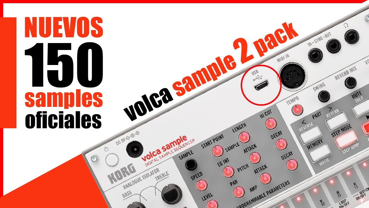 Korg™ Volca SAMPLE 2 | PACK con los 150 NUEVOS sonidos OFICIALES de fábrica | Factory Samples