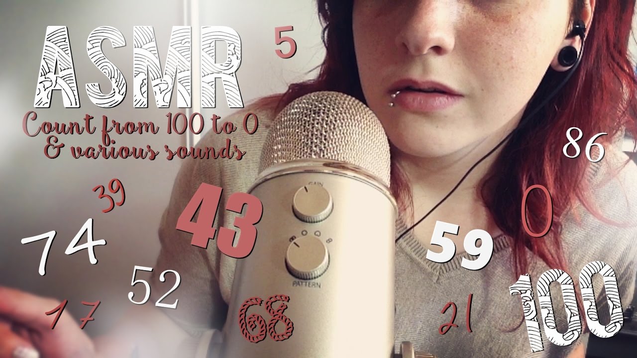 ASMR Français ~ Count from 100 to 0 & Various sounds / Décompte