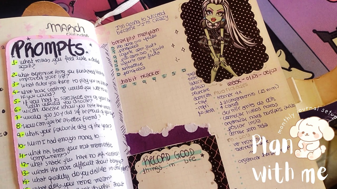 Plan with me | planejando março :3