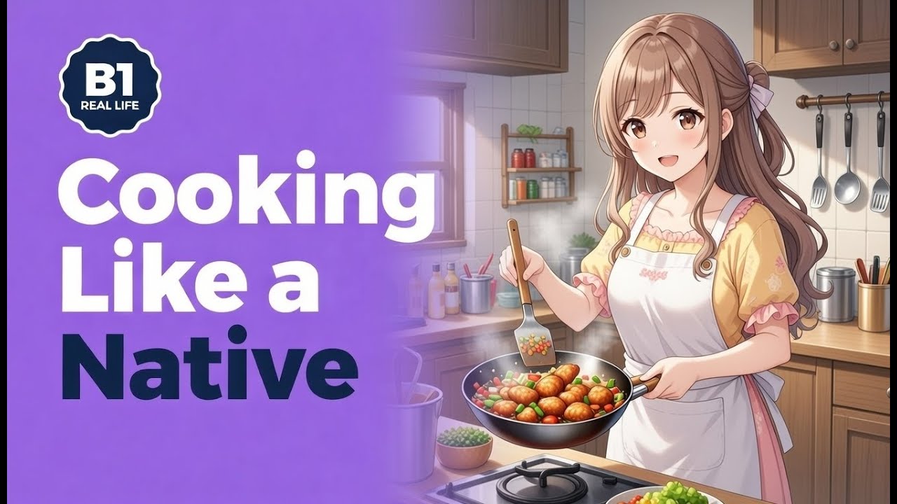 Cooking English |B1 Real-Life Cooking Words & Actions
