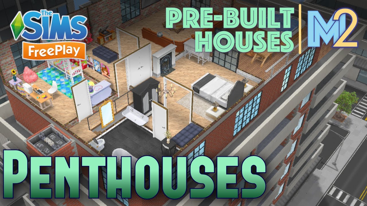 Sims FreePlay - Penthouse Apartments Pre-Built Templates Tour (Early Access Preview)