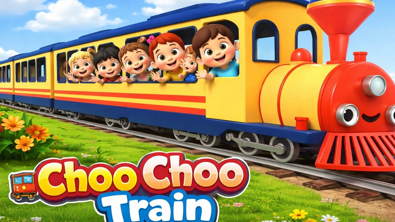 🚂Choo Choo Train & Cars 🚗. Fun kids ryhme. 3D Cartoon song #kids