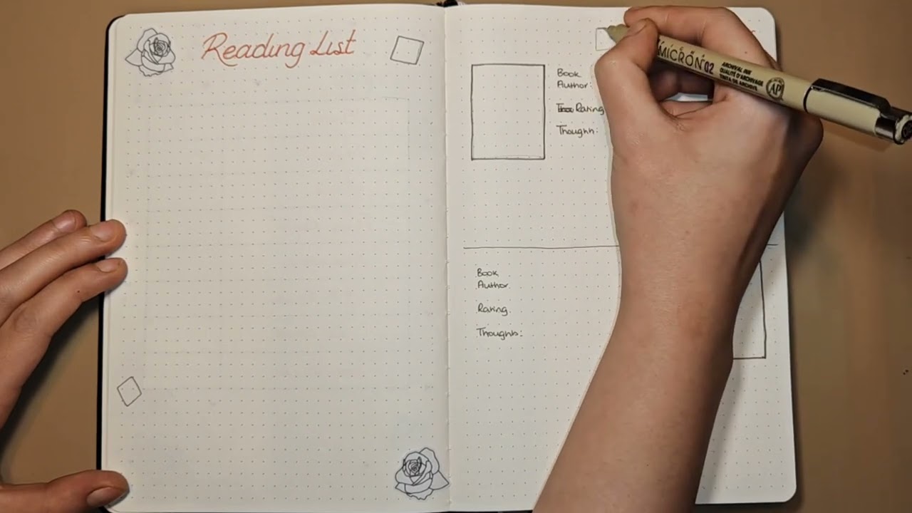 Journal with Me in Realtime - February Bullet Journal Reading List