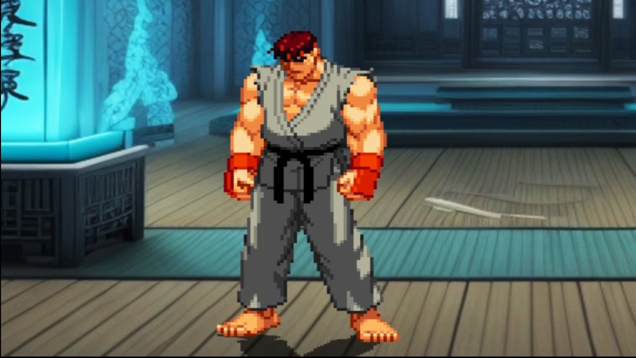 Beterhans' Ryu VS 8 F Division Opponents: Full Health Reset | M.U.G.E.N Showdown